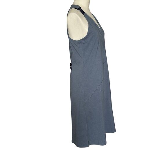 Title Nine Women M Blue Gray Active Workout Bra Pocket Sun Dress - Picture 4 of 8